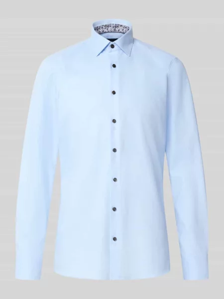 Body Koszula biznesowa o kroju slim fit z mieszanki bawełny Olymp Level 5 błękitna