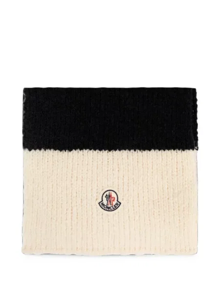 Κασκόλ Moncler με αυτόγραφο μαύρο