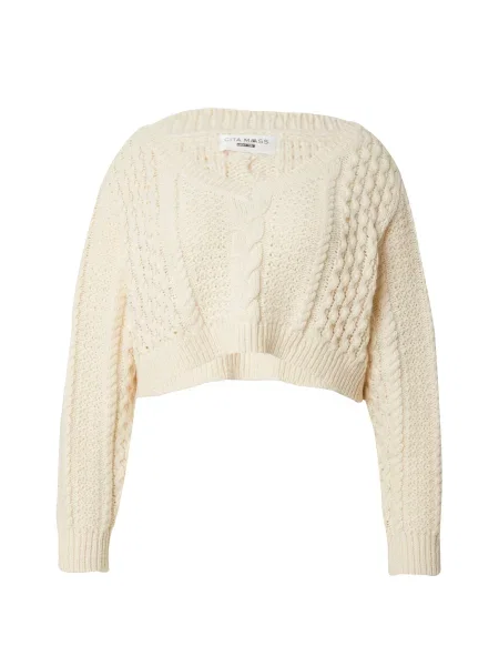 CITA MAASS Pulover deschis bej