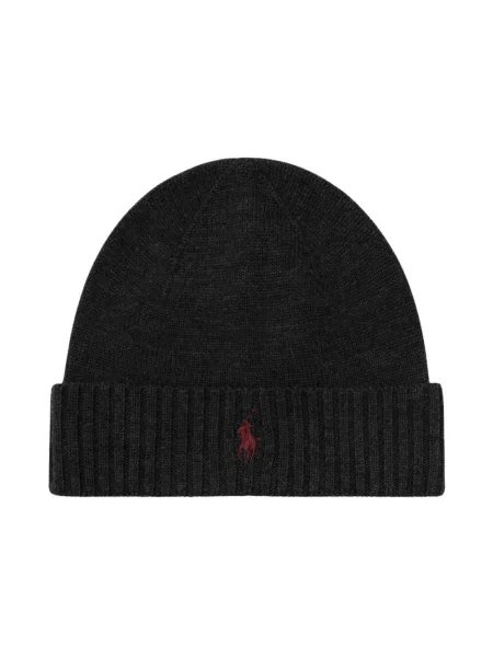 Czapka Ralph Lauren wełniana szara