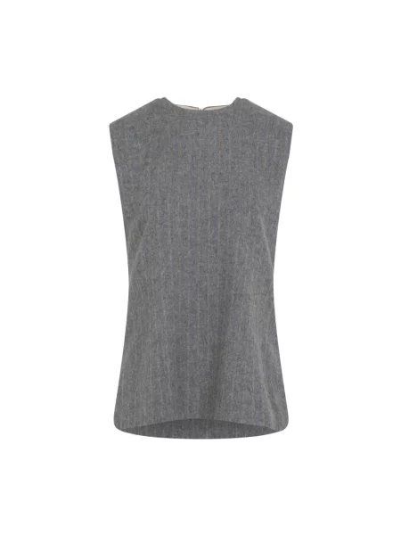 Top Carven wełniany szary