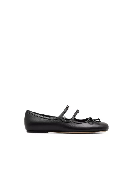 Balerinki Marc Jacobs skórzane czarne
