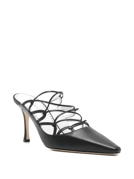 Papuci tip mules Manolo Blahnik negru