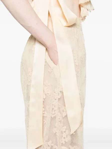 Pantaloni Zimmermann cu model floral din dantelă