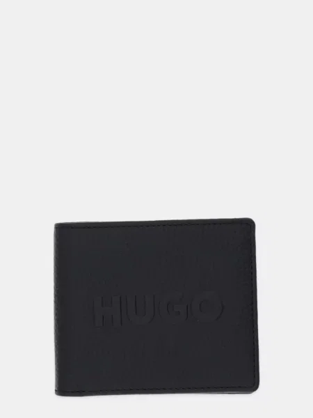 Кожен портфейл HUGO мъжки черно