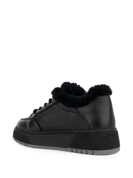 Sneakers Linda Baumann με πλατφόρμα από δέρμα προβάτου μαύρο