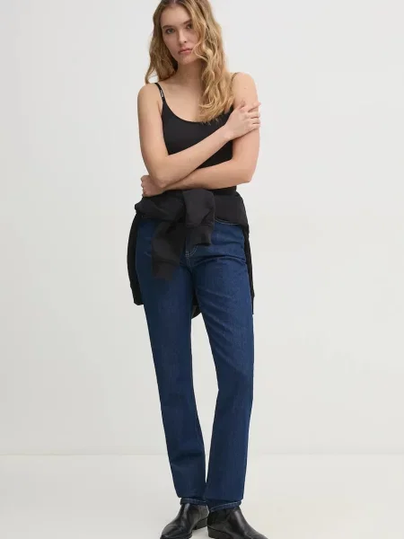 Kavbojke Calvin Klein Jeans mornarsko modra