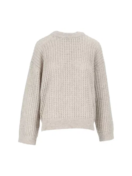 Dzianinowy sweter Peserico beżowy
