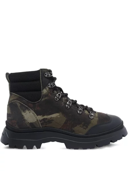 Buty trekkingowe Hogan skórzane trekkingowe zielone
