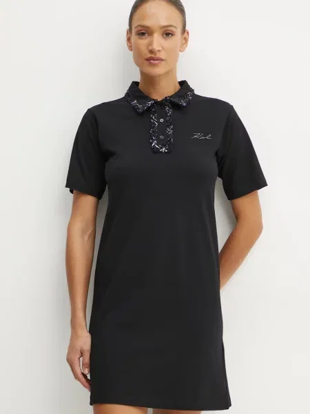 Сукня Karl Lagerfeld mini пряма чорний
