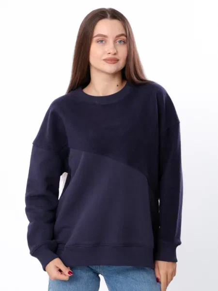 Світшот Носи своє темно-синій бавовна/віскоза синій