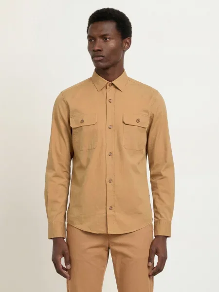 Boss Košile Rob Casual Fit béžová