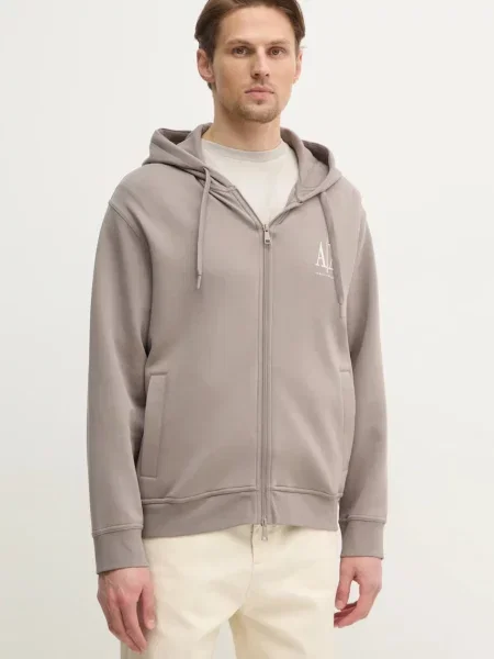 Geacă Armani Exchange cu glugă bej