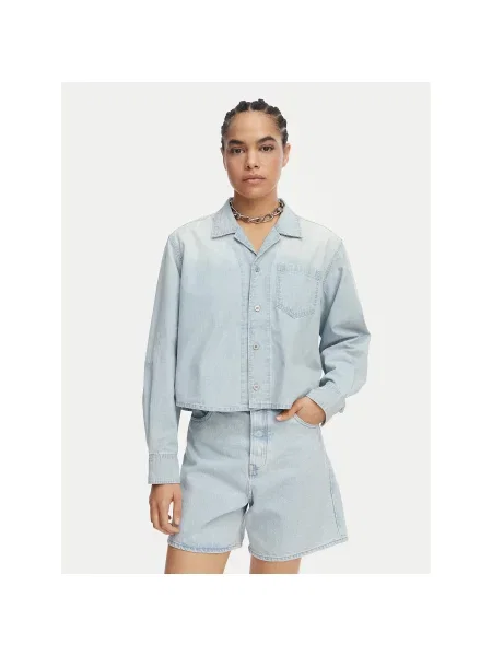 Джинсовая рубашка G-star Raw синяя