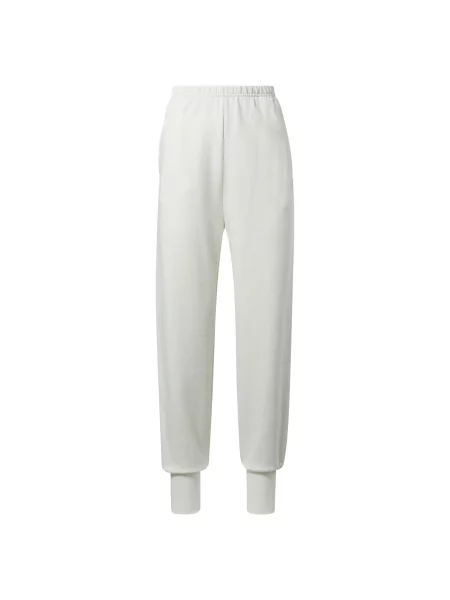 Pantaloni Reebok Classics din fleece alb