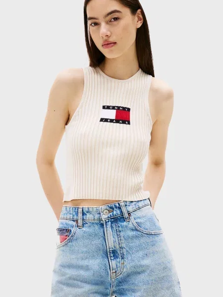 Топ Tommy Jeans білий