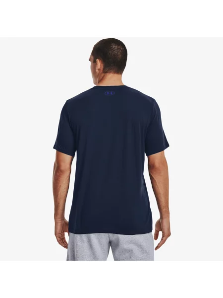 Тениска за трениране Under Armour Team Issue Wordmark с принт тъмносиньо