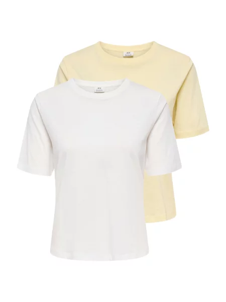JDY Tricou JDYREX galben pastel alb