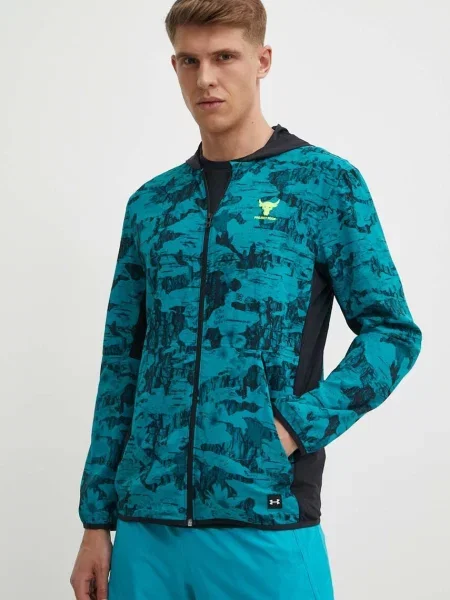 Tréninková mikina Under Armour Project Rock s kapucí zelená