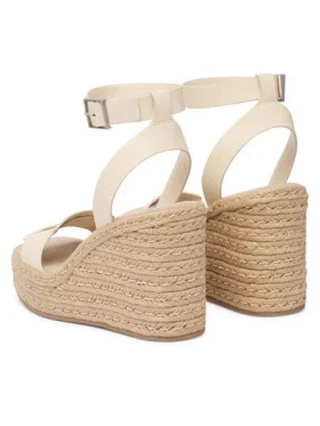 Espadrilės Calvin Klein Wedge Espad 70 Embl Lth smėlio