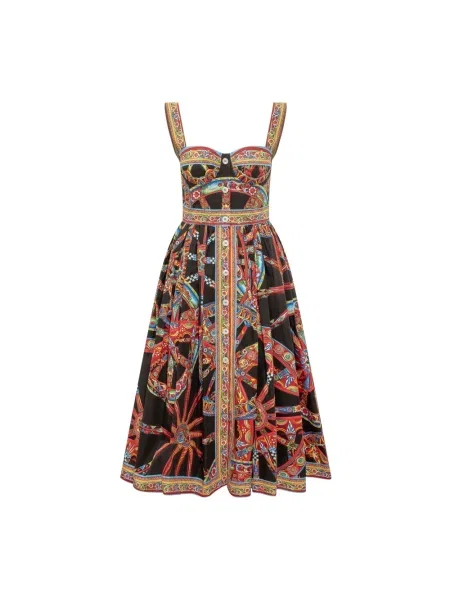 Sukienka Dolce And Gabbana z cekinami z dekoltem w serek