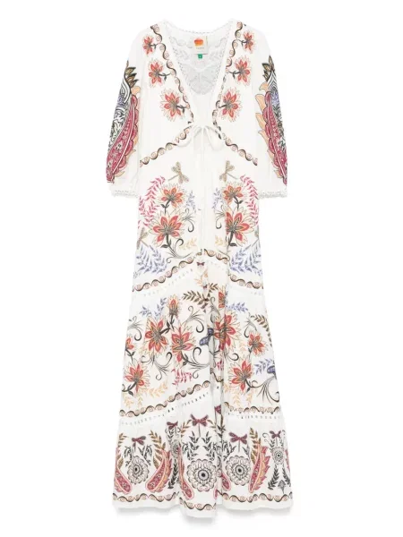 Maksi sukienka maxi Farm Rio boho biała