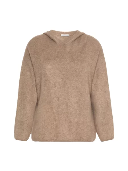 Bluza z kapturem Max Mara z kapturem beżowa
