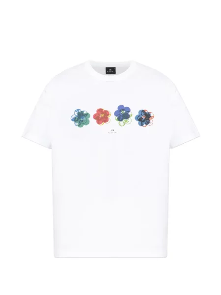Tricou Ps Paul Smith cu model floral alb