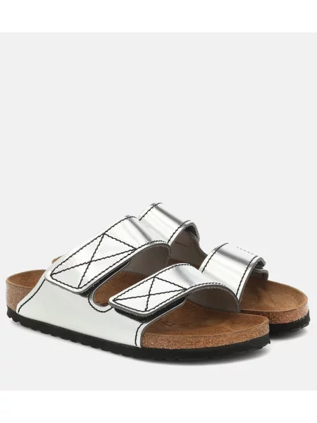 Sandale Proenza Schouler din piele argintiu