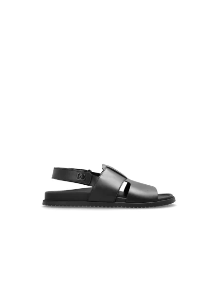 Sandały Dolce And Gabbana skórzane czarne