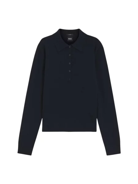 Sweter Boss z kaszmiru niebieski
