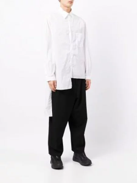 Asymetrická dlouhá košile Yohji Yamamoto bílá