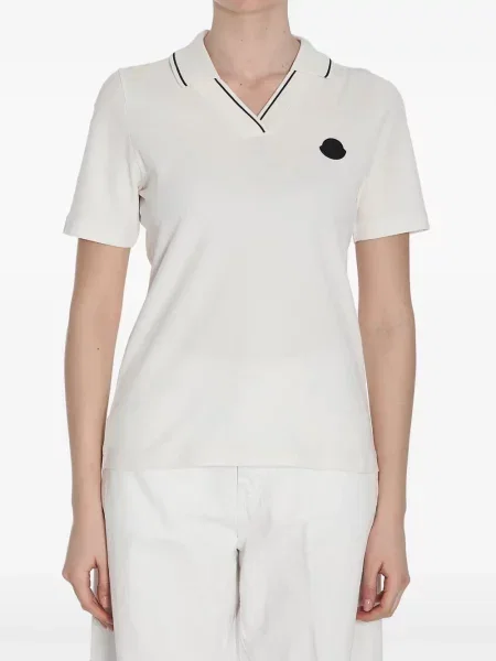 Polo Moncler alb