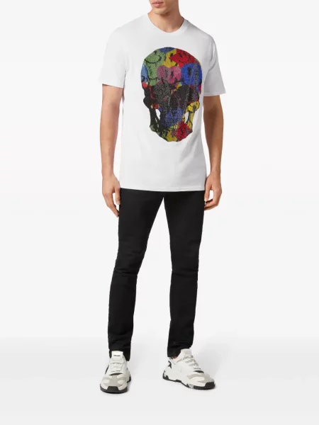 Tričko Philipp Plein s potiskem bílé