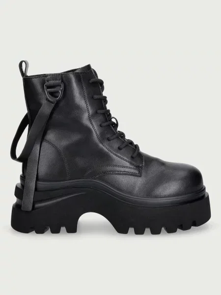 Goe botine pentru femei din piele negru
