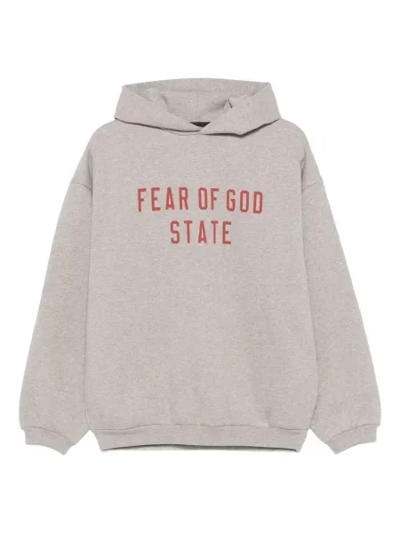 Bluza z kapturem dziecięca Fear Of God Essentials szara