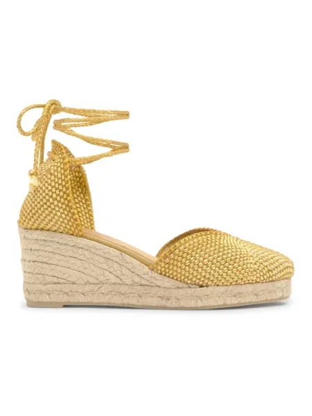 Espadryle Castaner skórzane żółte