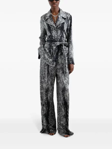 Pantaloni Dolce & Gabbana cu imprimeu abstract negru