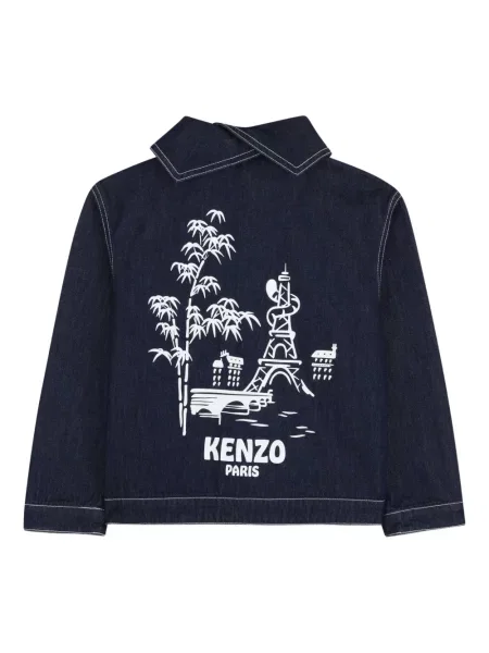 Kurtka jeansowa dziecięca Kenzo niebieska