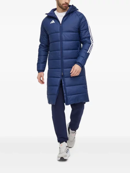 Pruhovaná turistika bunda Adidas s kapucí černá
