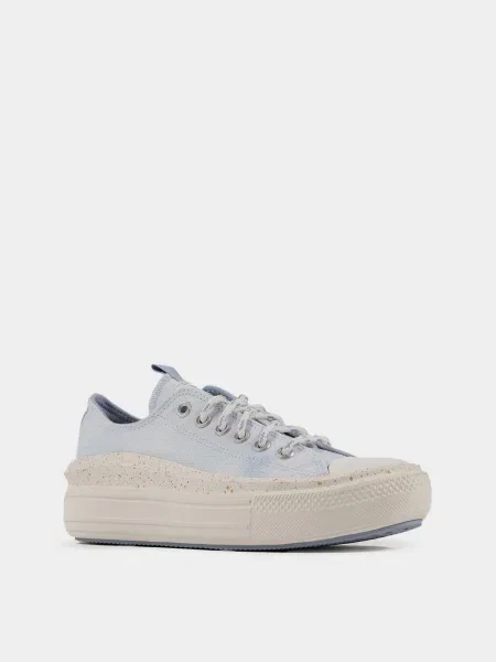 Кеды Converse на платформе серые