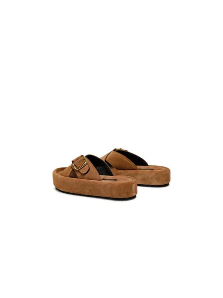 Šľapky GINO ROSSI Dark Beige hnedá