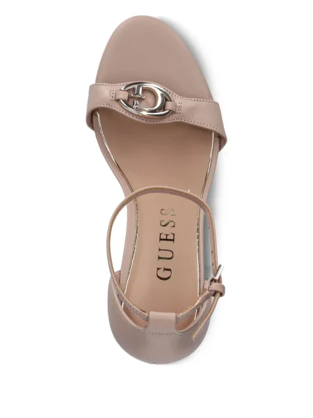 Pantofi cu toc Guess din piele roz