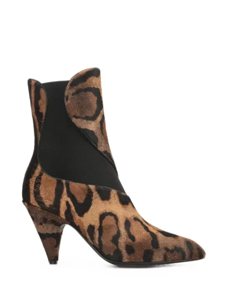 Cizme scurte Sergio Rossi cu imagine cu model leopard maro