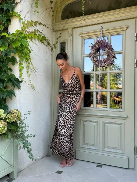 Сукня максі Milirud шовк коричневий