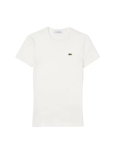 T-shirt LACOSTE Tee-Shirt Flour 40 biała