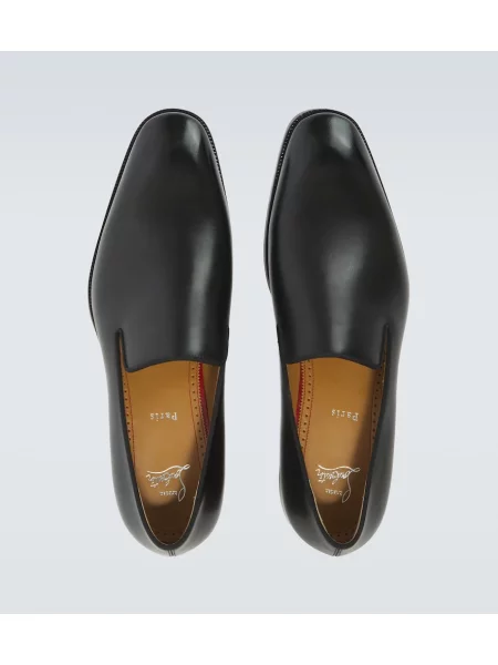 Kožené loafersy Christian Louboutin čierna