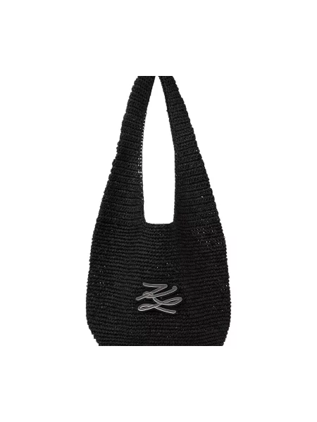 Karl Lagerfeld geantă hobo pentru femei K/AUTOGRAPH negru