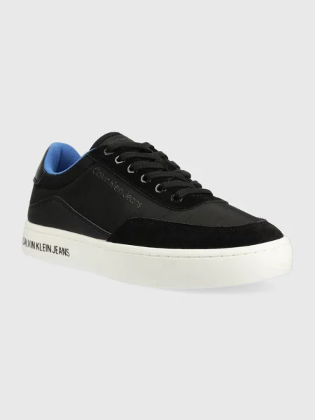 Sneakersy z nadrukiem z logo Calvin Klein Jeans czarne