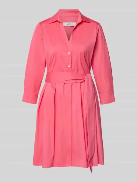 Sukienka koszulowa z wiązanym model JULE' 0039 Italy czerwona